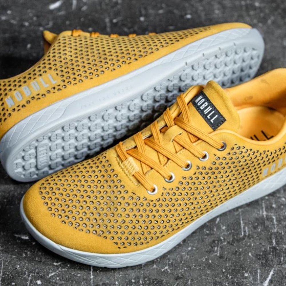 No Bull Project Mustard Yellow Suede Trainers - Women's 9